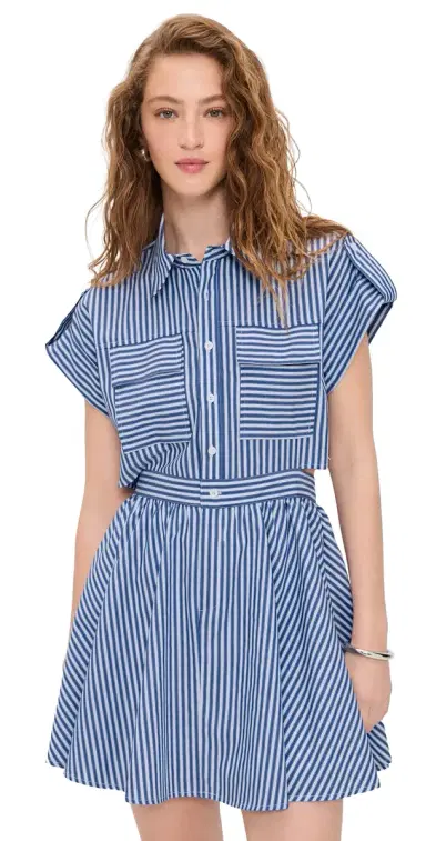 o.p.t o. p.t Rowe Dress Navy Stripe S | Thumbnail 1