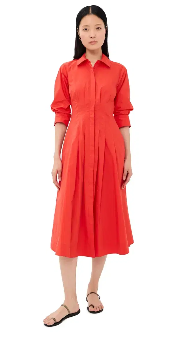Jazz Pintuck Midi Dress obster