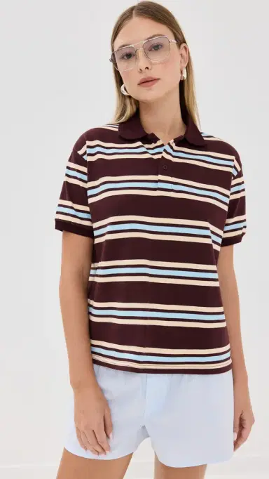 LIONESS Leisure Polo Chocolate Multi XS | Thumbnail 2 LIONESS Leisure Polo Chocolate Multi XS | Thumbnail 2