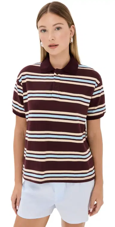 LIONESS Leisure Polo Chocolate Multi XS | Thumbnail 1 LIONESS Leisure Polo Chocolate Multi XS | Thumbnail 1