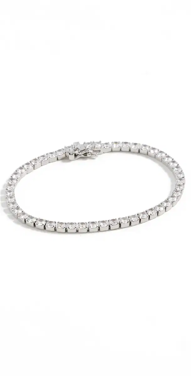 Medium Tennis Bracelet Silver One Size