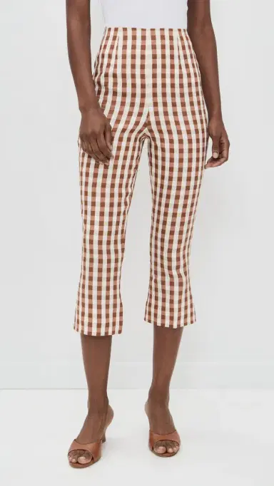 FAITHFULL Valeria Capri Pants Gingham Cedar | Thumbnail 2