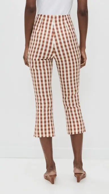 FAITHFULL Valeria Capri Pants Gingham Cedar | Thumbnail 3