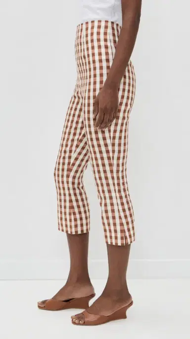 FAITHFULL Valeria Capri Pants Gingham Cedar | Thumbnail 4