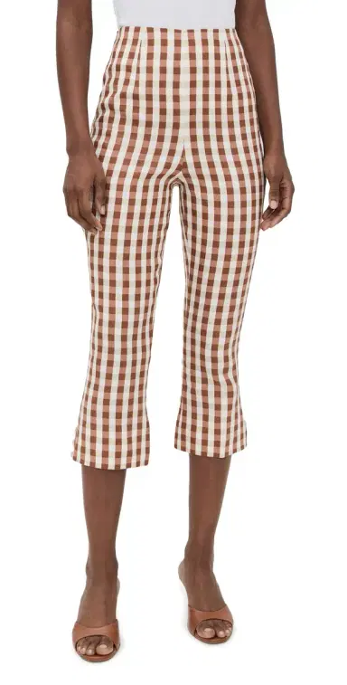FAITHFULL Valeria Capri Pants Gingham Cedar | Thumbnail 1