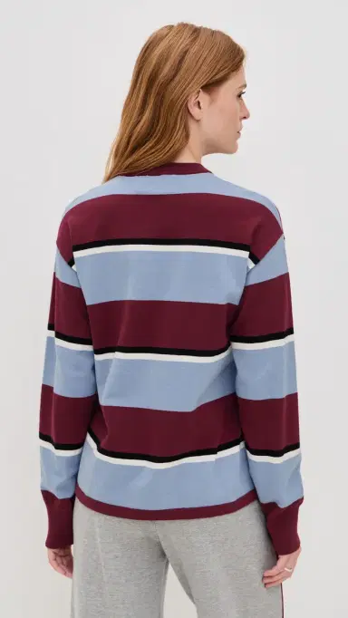 State & Lake Nia Rugby Sweater Burgundy/Blue | Thumbnail 3 State & Lake Nia Rugby Sweater Burgundy/Blue | Thumbnail 3
