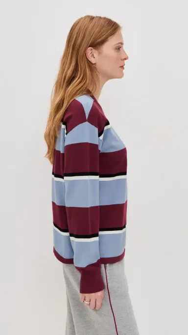 State & Lake Nia Rugby Sweater Burgundy/Blue | Thumbnail 4 State & Lake Nia Rugby Sweater Burgundy/Blue | Thumbnail 4