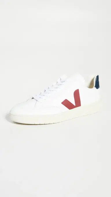 Veja V-12 Leather Sneakers Extra White/Marsala/Nautico 39 | Thumbnail 2
