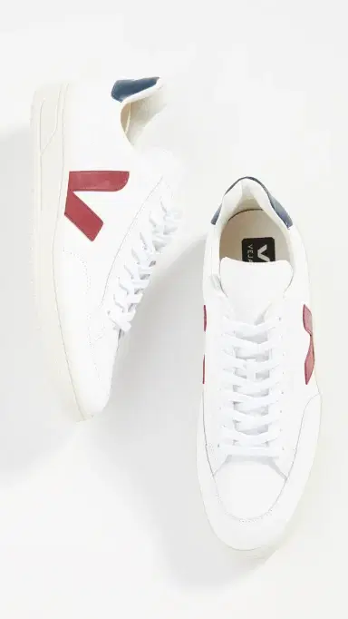 Veja V-12 Leather Sneakers Extra White/Marsala/Nautico 39 | Thumbnail 3