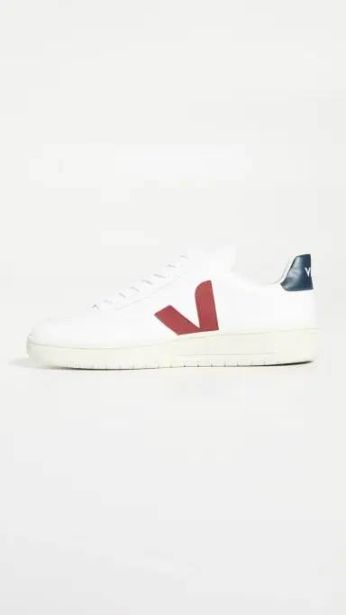 Veja V-12 Leather Sneakers Extra White/Marsala/Nautico 39 | Thumbnail 6