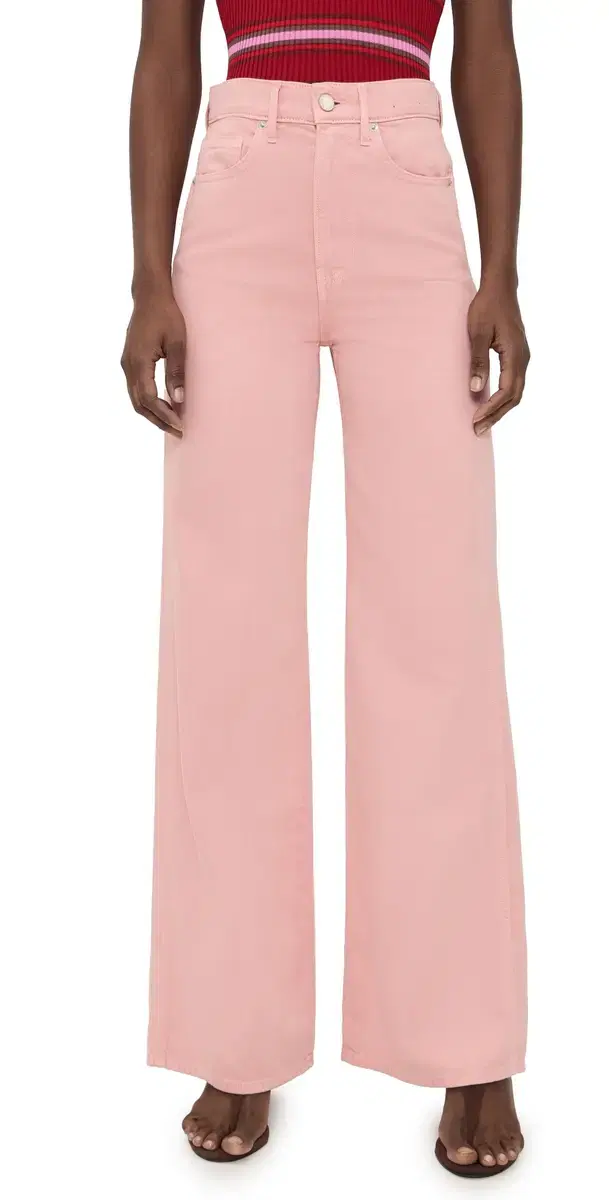 Veronica Beard Jean Taylor High Rise Wide Leg Jeans Petal