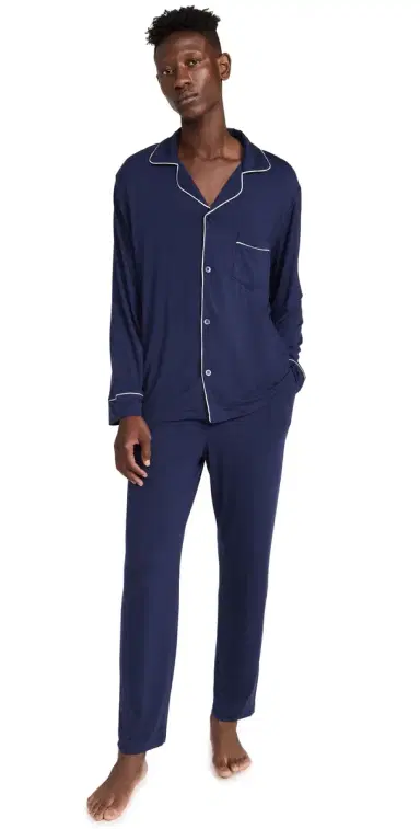 Eberjey William Modal ong Pajamas Set True Navy/ | Thumbnail 1