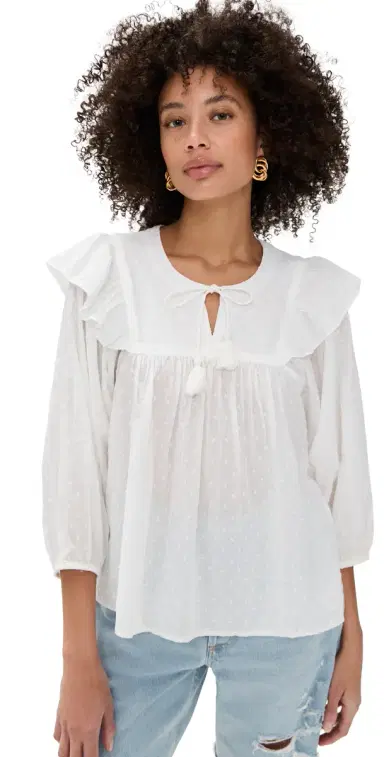 Cleobella Lina Blouse Ivory | Thumbnail 1 Cleobella Lina Blouse Ivory | Thumbnail 1