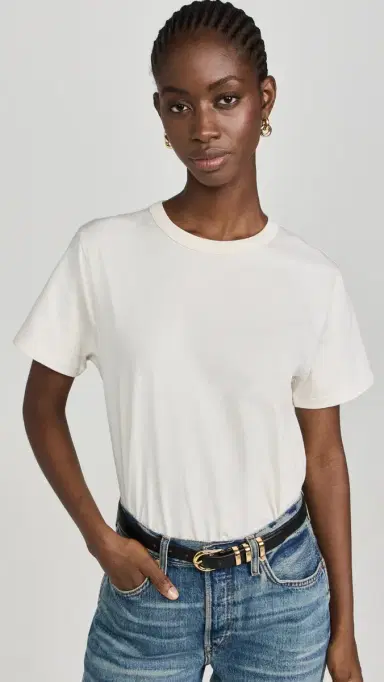 Sold Out NYC The Iconically oft Perfect Tee in Cream Cream | Thumbnail 2