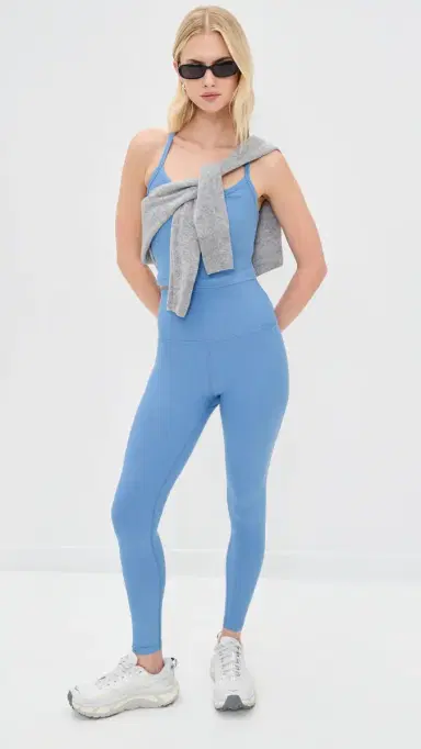 Beyond Yoga Spacedye Slim Racerback Cropped Tank Wild Flower Blue Heather | Thumbnail 5 Beyond Yoga Spacedye Slim Racerback Cropped Tank Wild Flower Blue Heather | Thumbnail 5