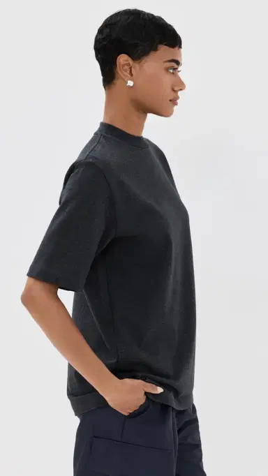 Tibi Perfect Unisex Tee Charcoal Grey M | Thumbnail 4 Tibi Perfect Unisex Tee Charcoal Grey M | Thumbnail 4