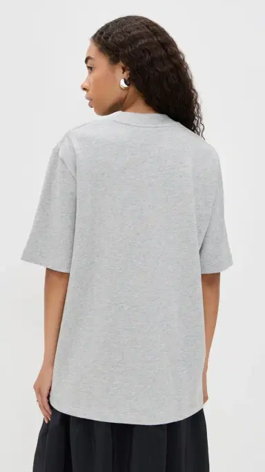 Tibi Perfect Unisex Tee Heather Grey S | Thumbnail 3