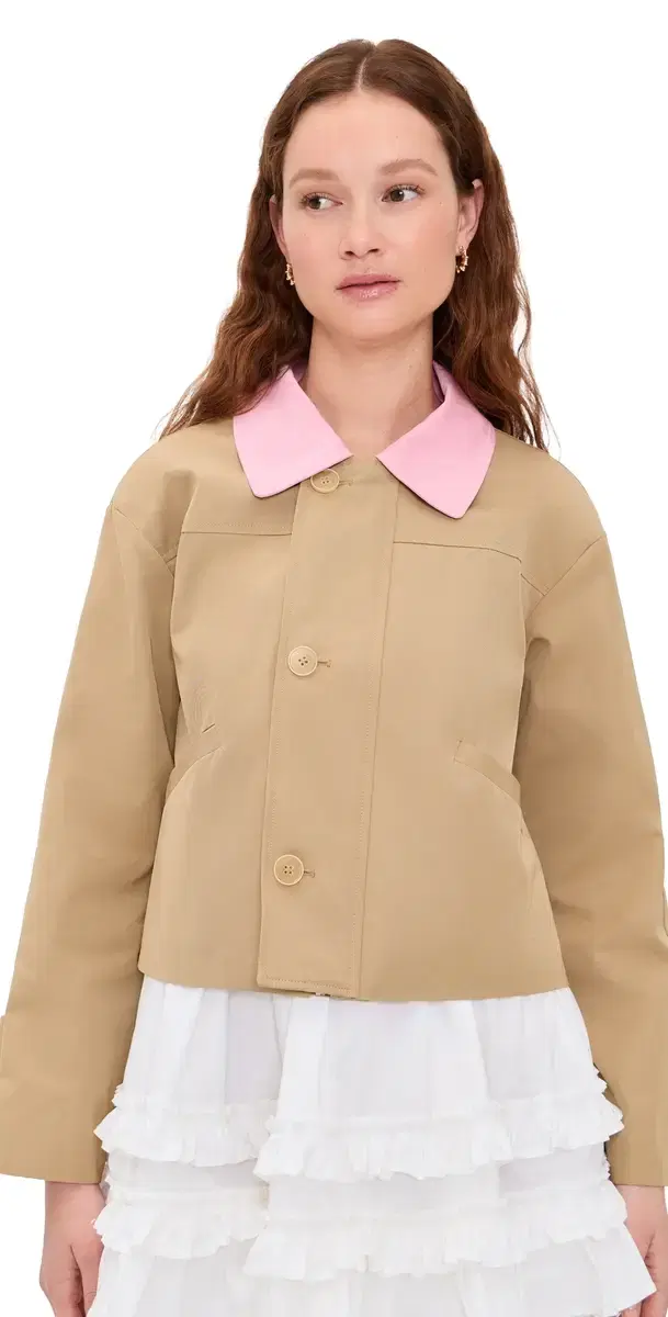 MAUDE CLUB Brooke Jacket Tan Pink