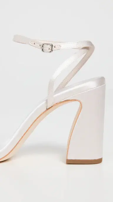 Loeffler Randall Malia Curved Heel Simple Sandals Cream 8 | Thumbnail 6