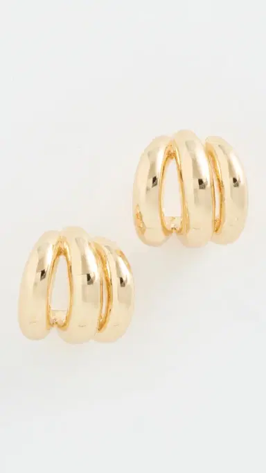 SHASHI Mariko Gold Earrings Gold One Size | Thumbnail 2
