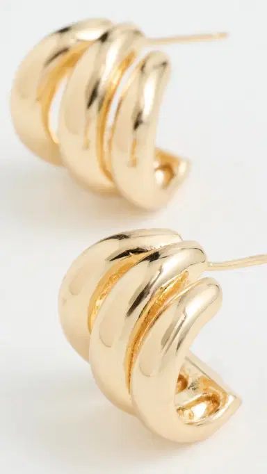 SHASHI Mariko Gold Earrings Gold One Size | Thumbnail 4