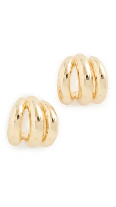 SHASHI Mariko Gold Earrings Gold One Size | Thumbnail 5