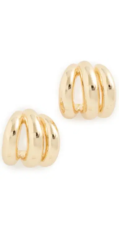 SHASHI Mariko Gold Earrings Gold One Size | Thumbnail 1