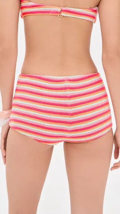 BEACH RIOT Nyx Bikini Bottoms Guava Jelly Crochet M | Thumbnail 3