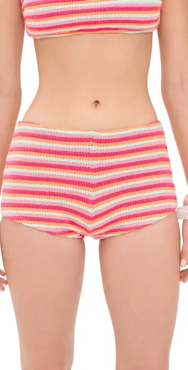 BEACH RIOT Nyx Bikini Bottoms Guava Jelly Crochet M | Thumbnail 1
