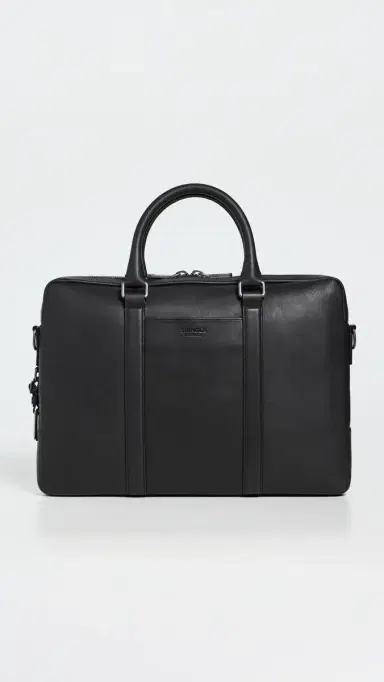 Shinola Navigator Leather Briefcase Black One Size | Thumbnail 2