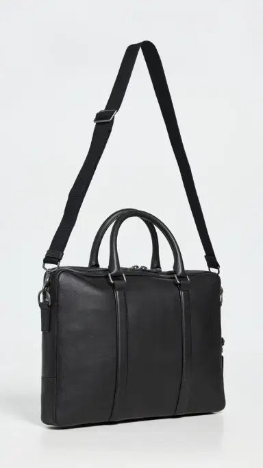 Shinola Navigator Leather Briefcase Black One Size | Thumbnail 4