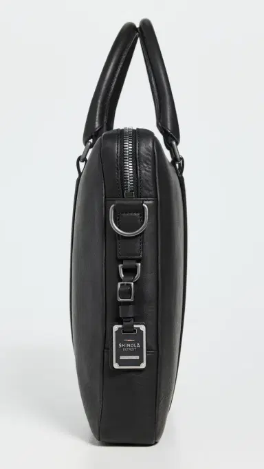 Shinola Navigator Leather Briefcase Black One Size | Thumbnail 5