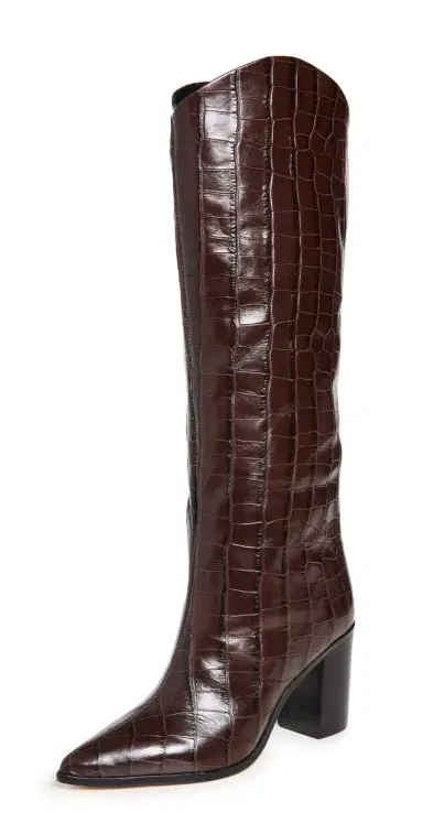 Schutz Maryana Block Boots Dark Chocolate | Thumbnail 1