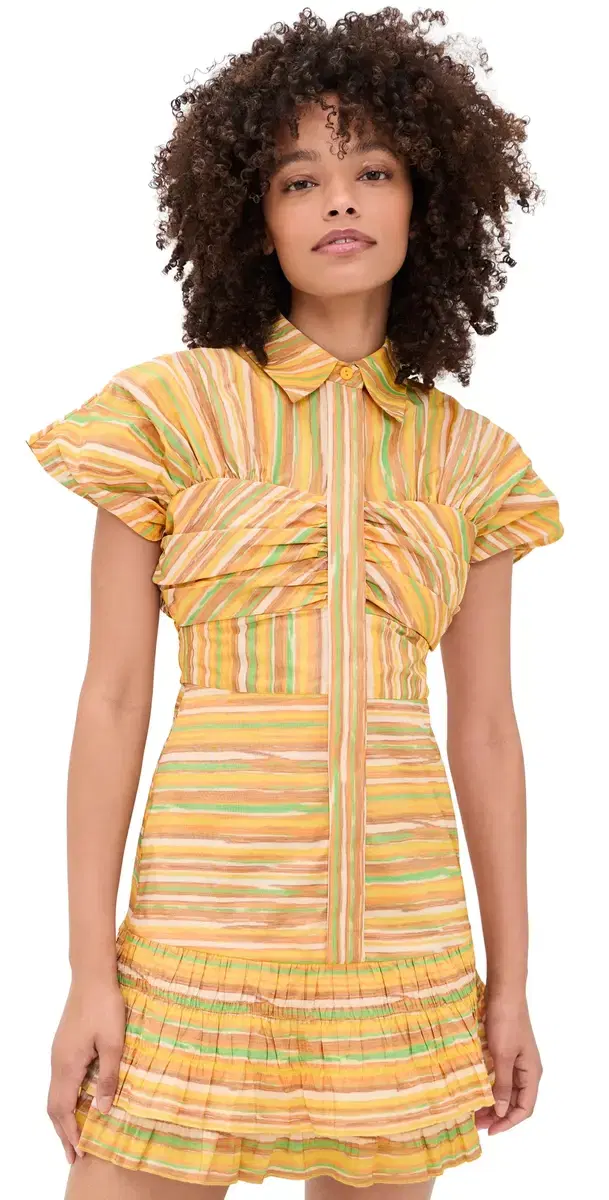 Lera Dress Lemon tripe