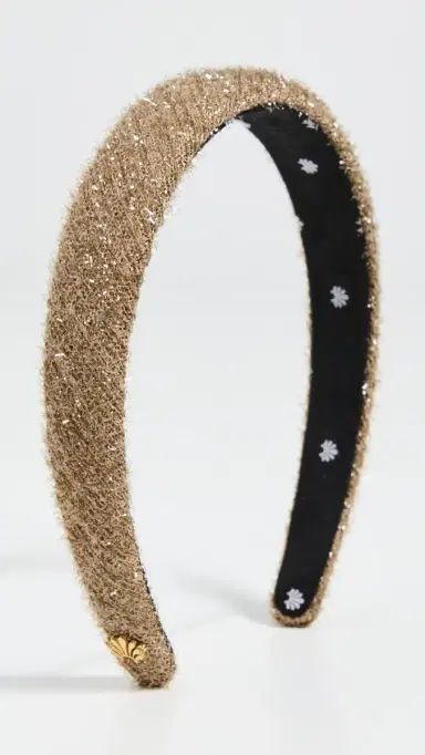 Lele Sadoughi Charlotte Tinsel Headband Gold One Size | Thumbnail 2