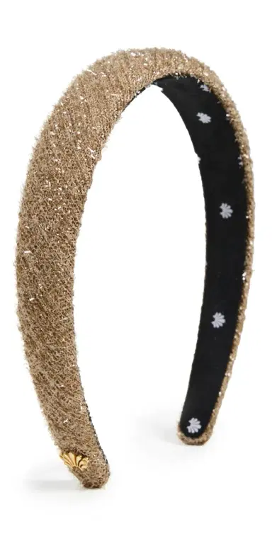 Lele Sadoughi Charlotte Tinsel Headband Gold One Size | Thumbnail 1