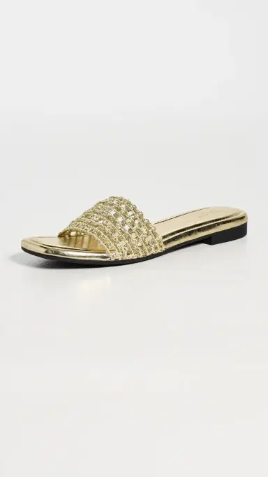 rag & bone Ellie Slide Sandals Gold 40 | Thumbnail 2