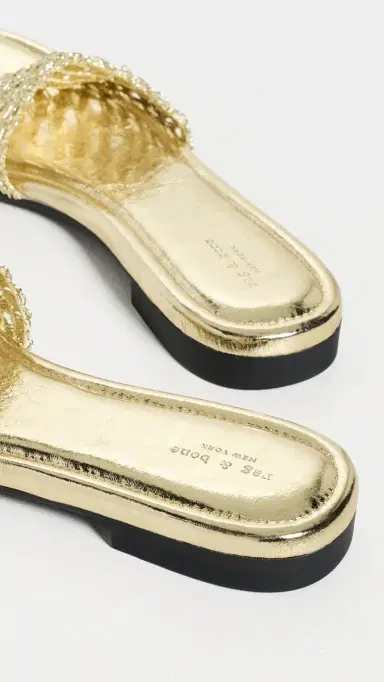 rag & bone Ellie Slide Sandals Gold 40 | Thumbnail 4