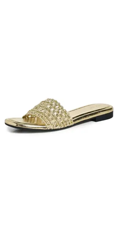 rag & bone Ellie Slide Sandals Gold 40 | Thumbnail 1