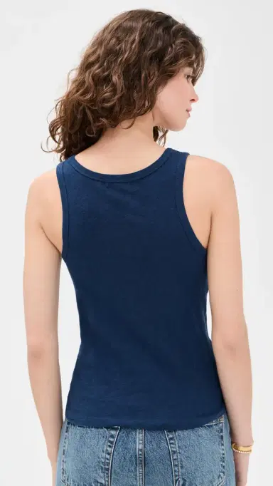 Z Supply Classic Slub Scoop Tank Indigo L | Thumbnail 3