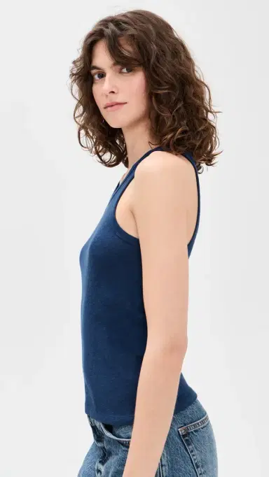 Z Supply Classic Slub Scoop Tank Indigo L | Thumbnail 4