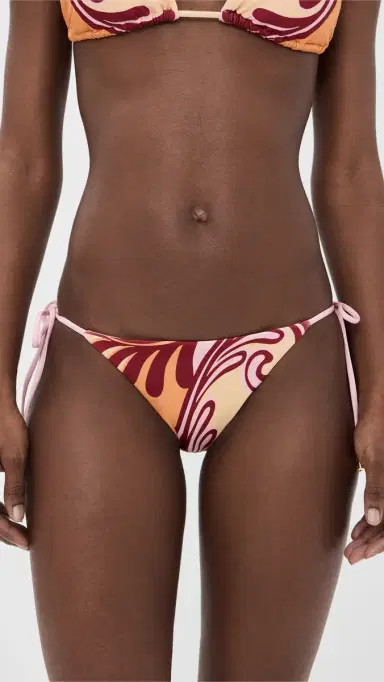 Farm Rio Arabesc Soft Yellow Tie Side Bikini Bottoms Arabesc Soft Yellow L | Thumbnail 2 Farm Rio Arabesc Soft Yellow Tie Side Bikini Bottoms Arabesc Soft Yellow L | Thumbnail 2