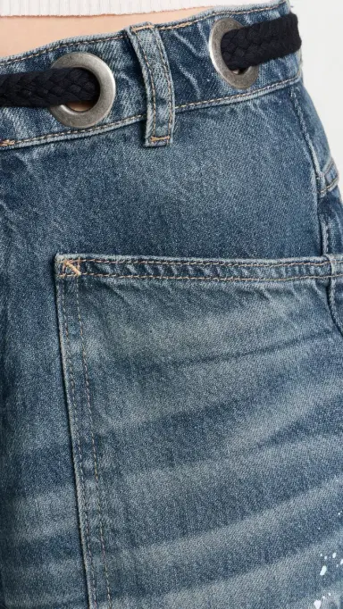 Free People Moxie Pull-On Barrel Jeans Timeless Blue 27 | Thumbnail 6