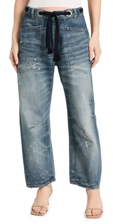 Free People Moxie Pull-On Barrel Jeans Timeless Blue 27 | Thumbnail 1