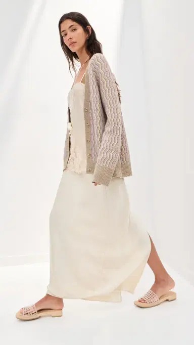 LE BOP Elle Oversized Cardigan Sand | Thumbnail 2