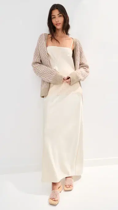 LE BOP Elle Oversized Cardigan Sand | Thumbnail 6