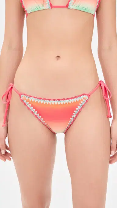 Beach Riot oleil Bikini Bottoms Guava Jelly Crochet | Thumbnail 2