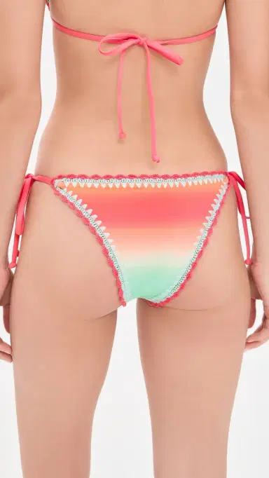 Beach Riot oleil Bikini Bottoms Guava Jelly Crochet | Thumbnail 3
