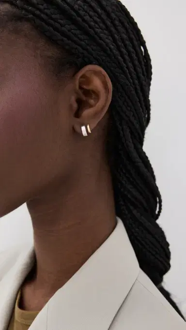 Shashi Double Katerina Two Tone Earrings | Thumbnail 3