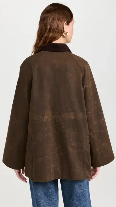 Alex Mill Chiltern Street Barn Jacket In Waxed Cotton Brown L | Thumbnail 3
